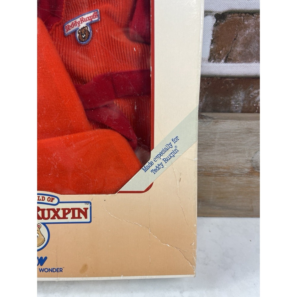 Worlds of Wonder Teddy Ruxpin Adventure Sleepwear Set Red Boxed 1986 - Picture 3 of 15